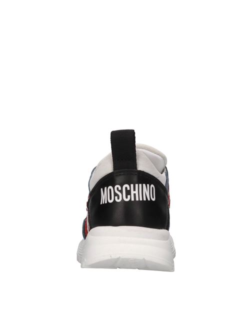 Sneakers in pelle ed ecopelle MOSCHINO | 80450 TRESOR/GINEVRABIANCO-BLU-ROSSO-NERO